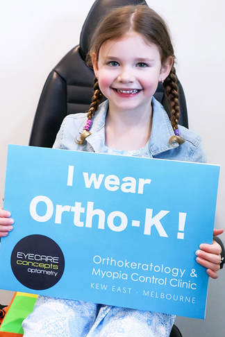 Our Melbourne paediatric contact lens practitioner fits Ortho K lenses even for young children. Ortho K lenses when fitted and used properly with care are very safe.